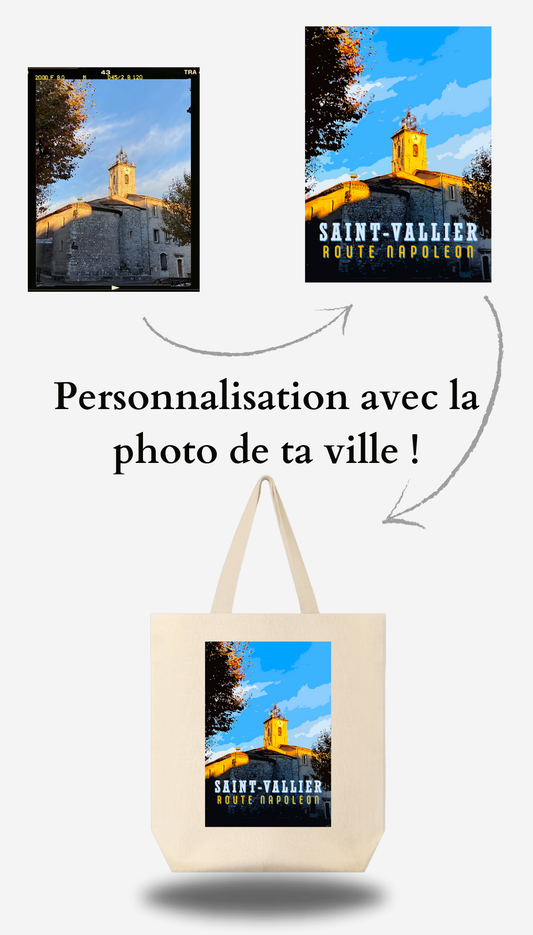 Personalized tote bag with the city of your choice!