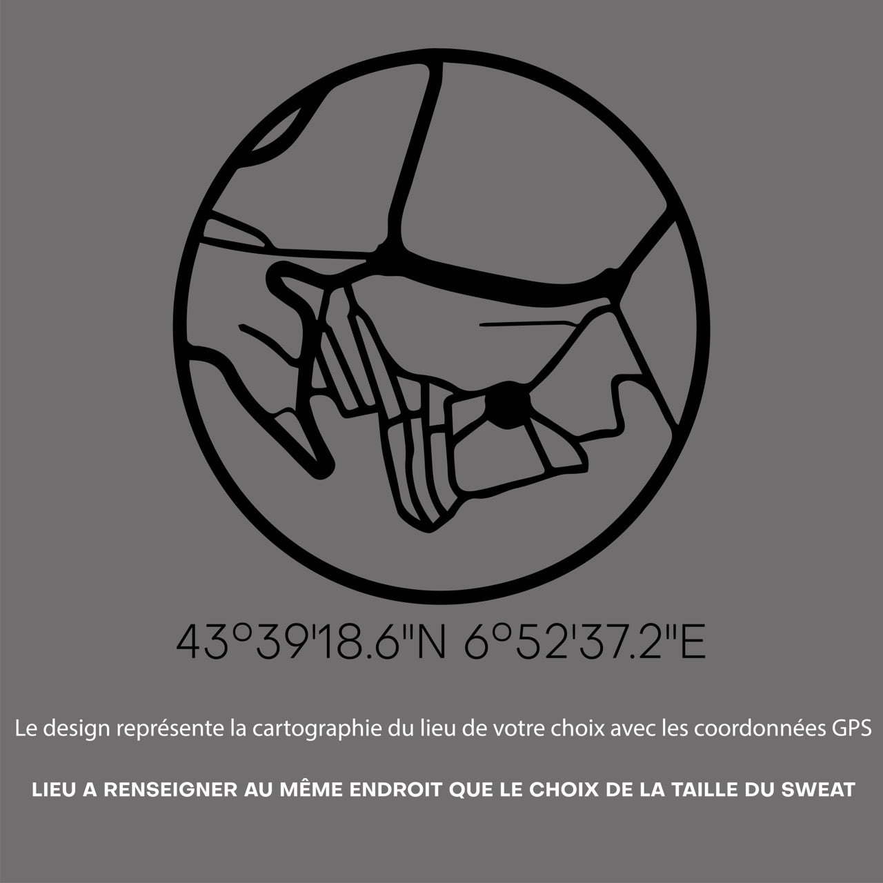 Sweat Carte personnalisable