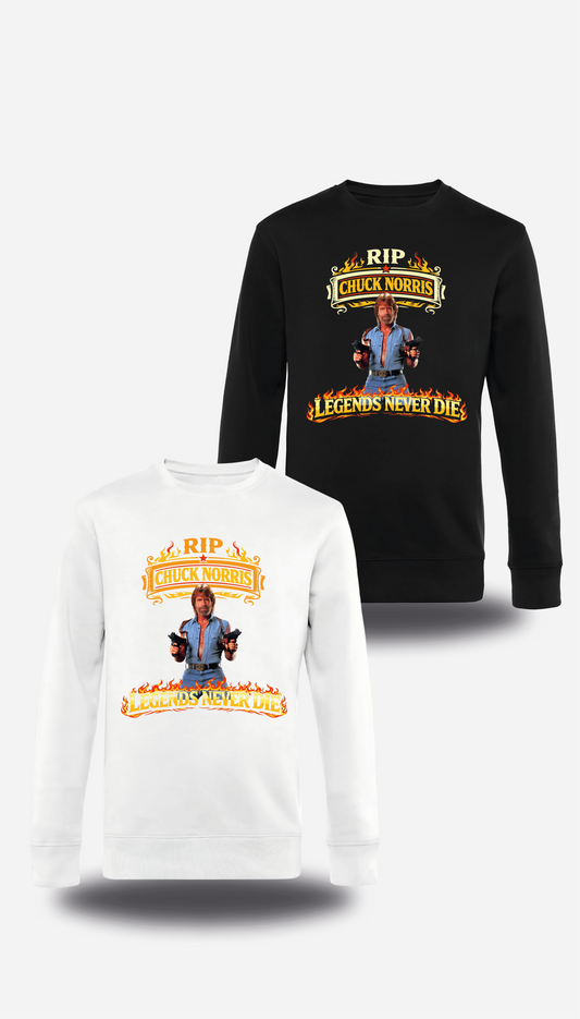 Sweatshirt Chuck Norris RIP - Legends Never Die