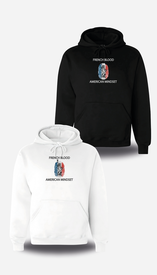 “French Blood, American Mindset” T-SHIRT or SWEATSHIRT