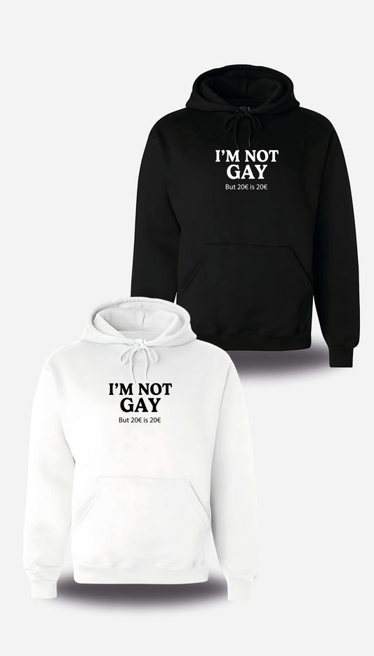 T-SHIRT LGBT - I'M NOT GAY BUT 20€ is 20€
