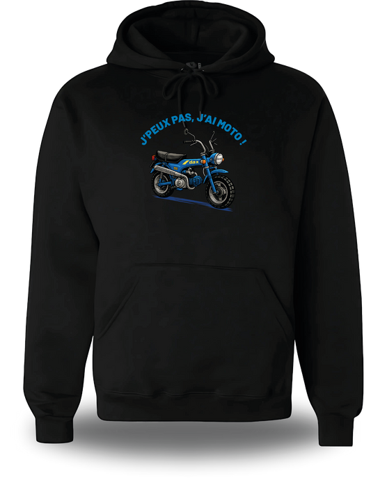 Sweatshirt J'peux pas, j'ai moto personnalisé