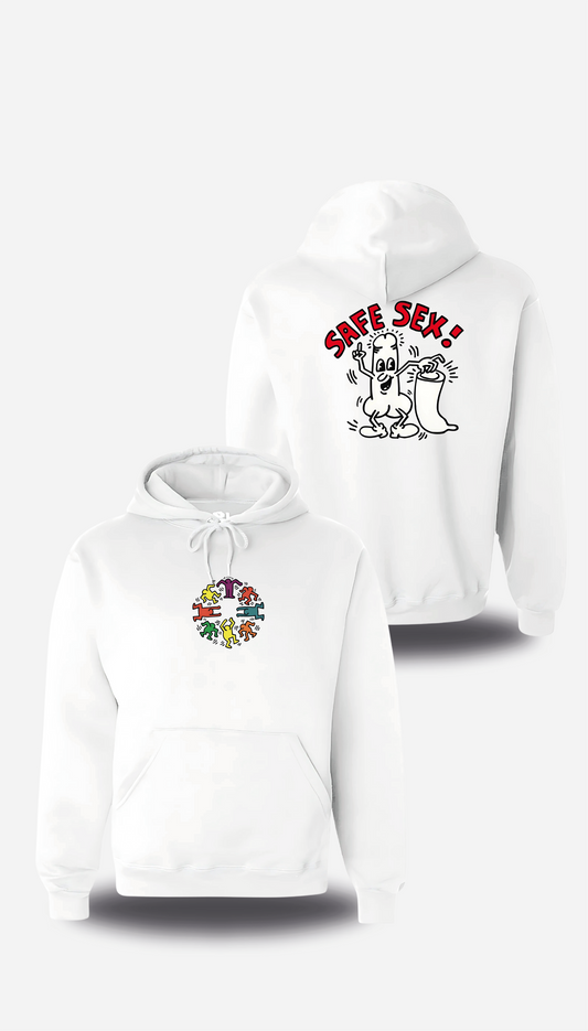 Keith Haring Safe Sex Hoodie