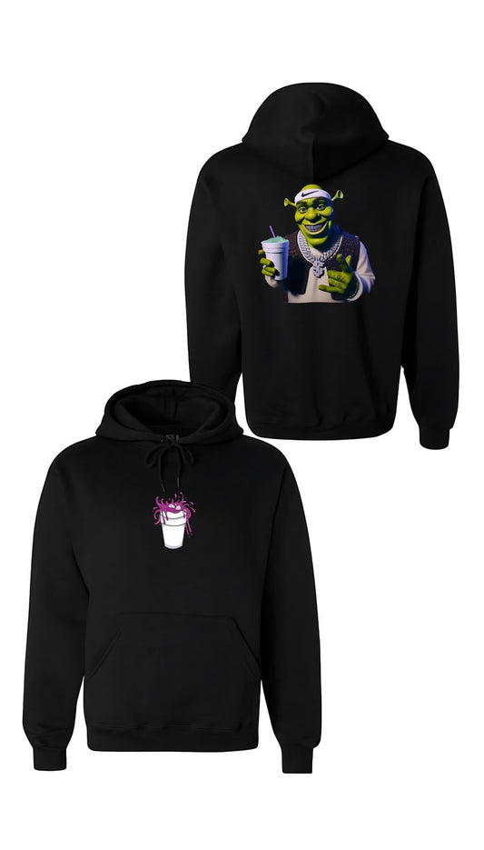 BLACK SHREK SWEATSHIRT UNDER LEAN