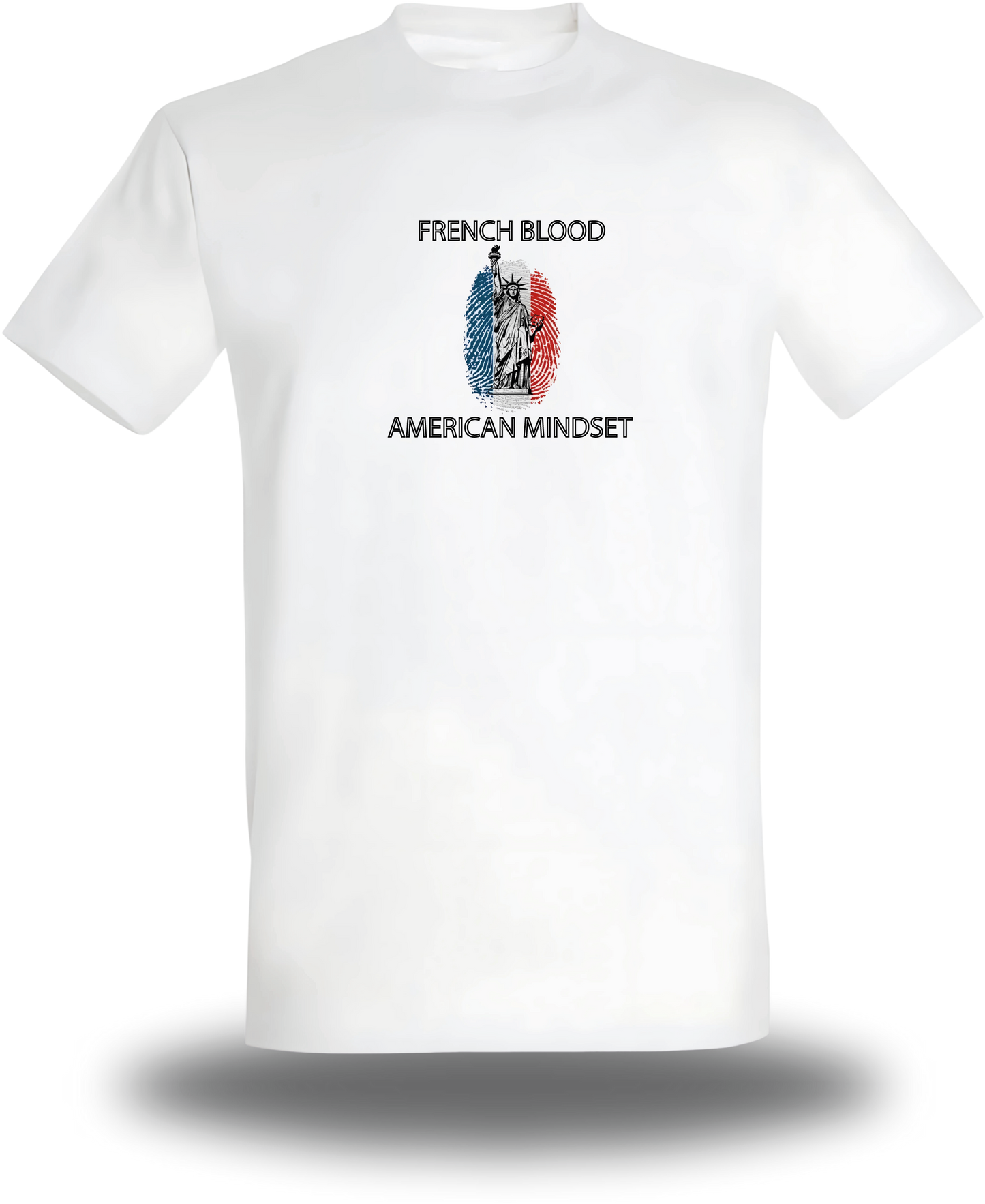 CAMISETA o SUDADERA “Sangre francesa, mentalidad americana”
