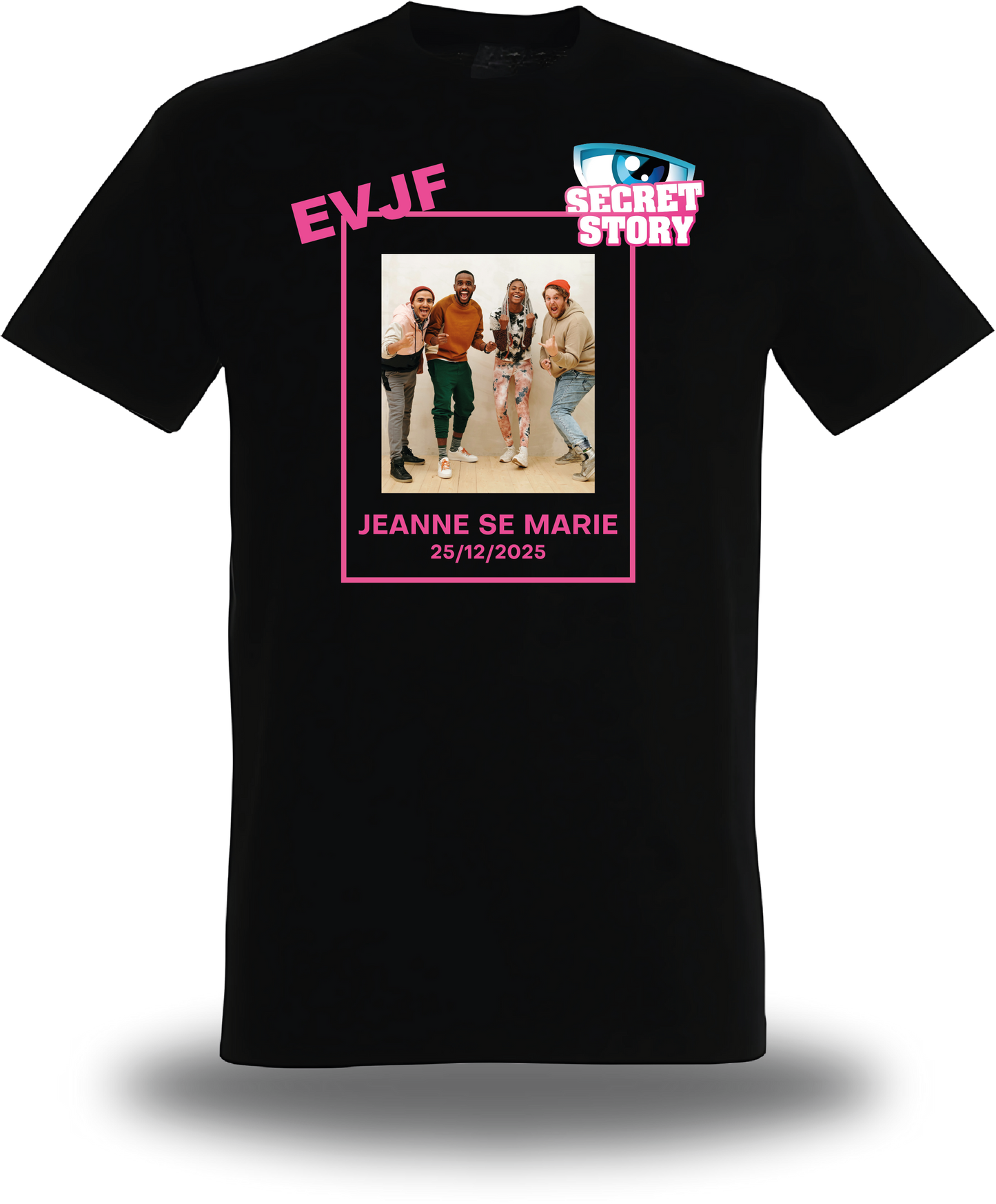 T-Shirt EVJF personnalisé Secret-Story