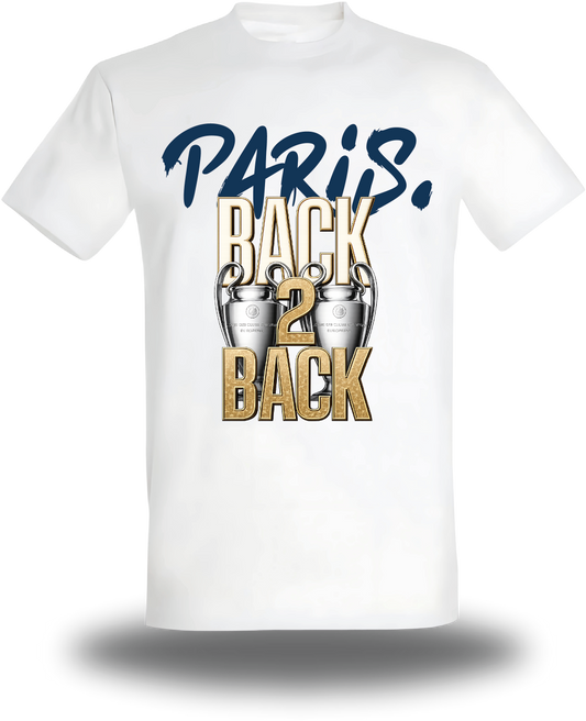 T-shirt PSG Back 2 Back Champions d'Europe