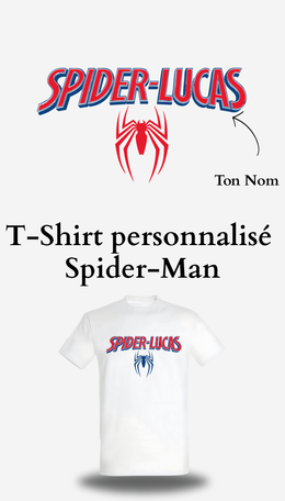 T-shirt Spider-Man personnalisé