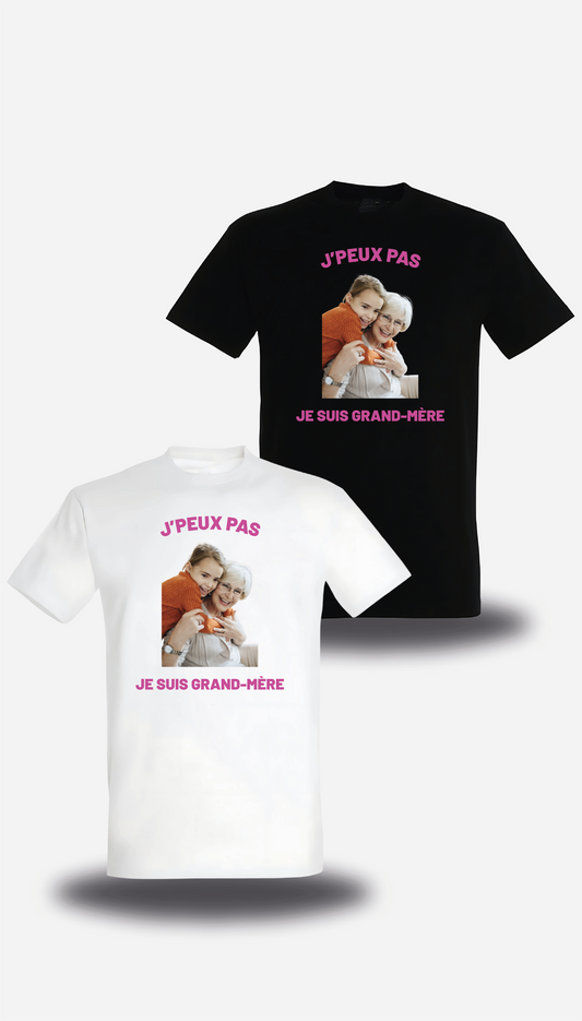 T-Shirt Grand-Mère personnalisé - J'peux pas je suis grand-mère