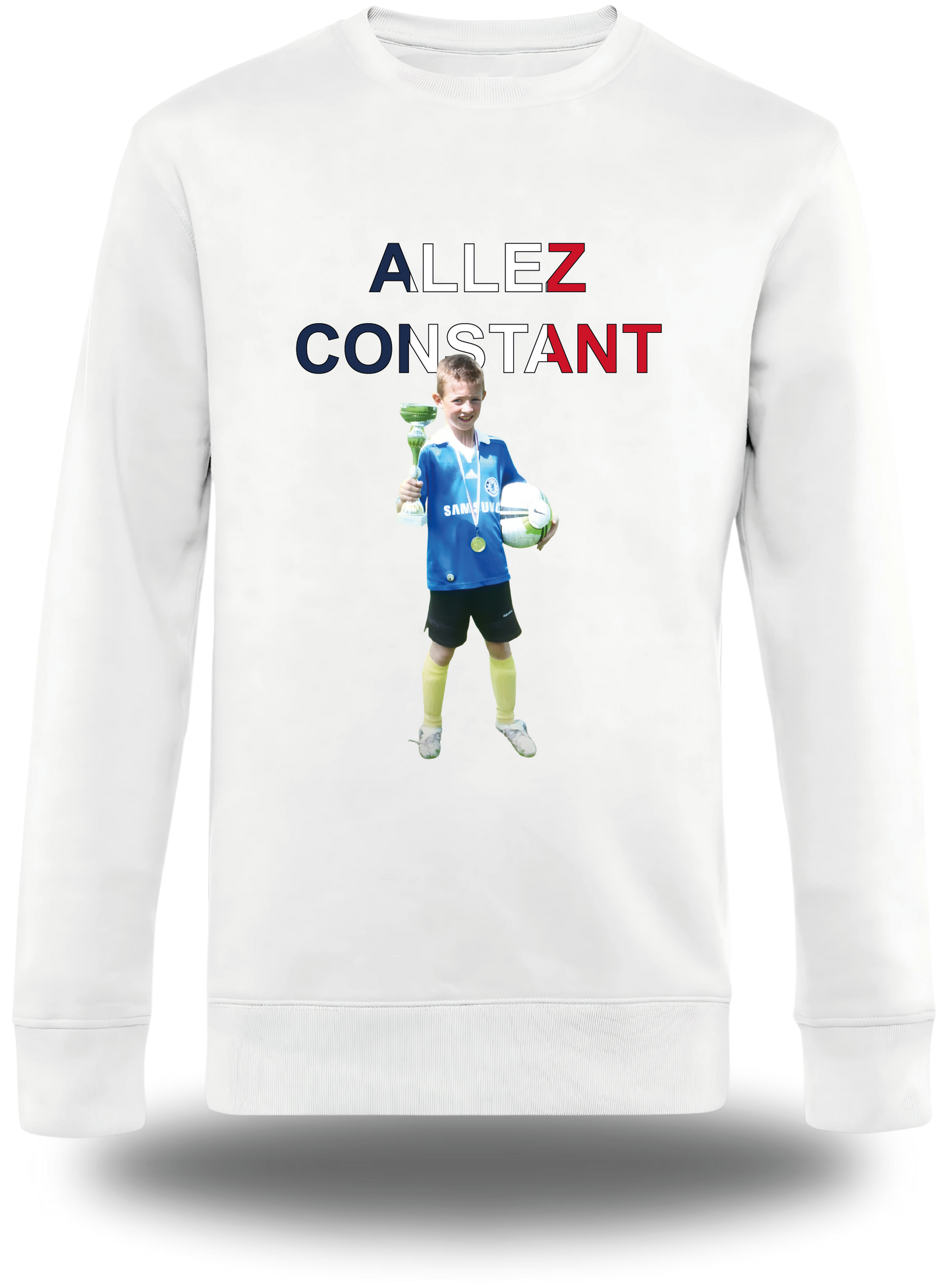 T-Shirt Fan personnalisable photo + texte "allez (nom de ton choix)"