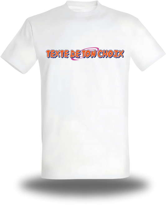 T-Shirt personnalise Naruto - personnalisation texte