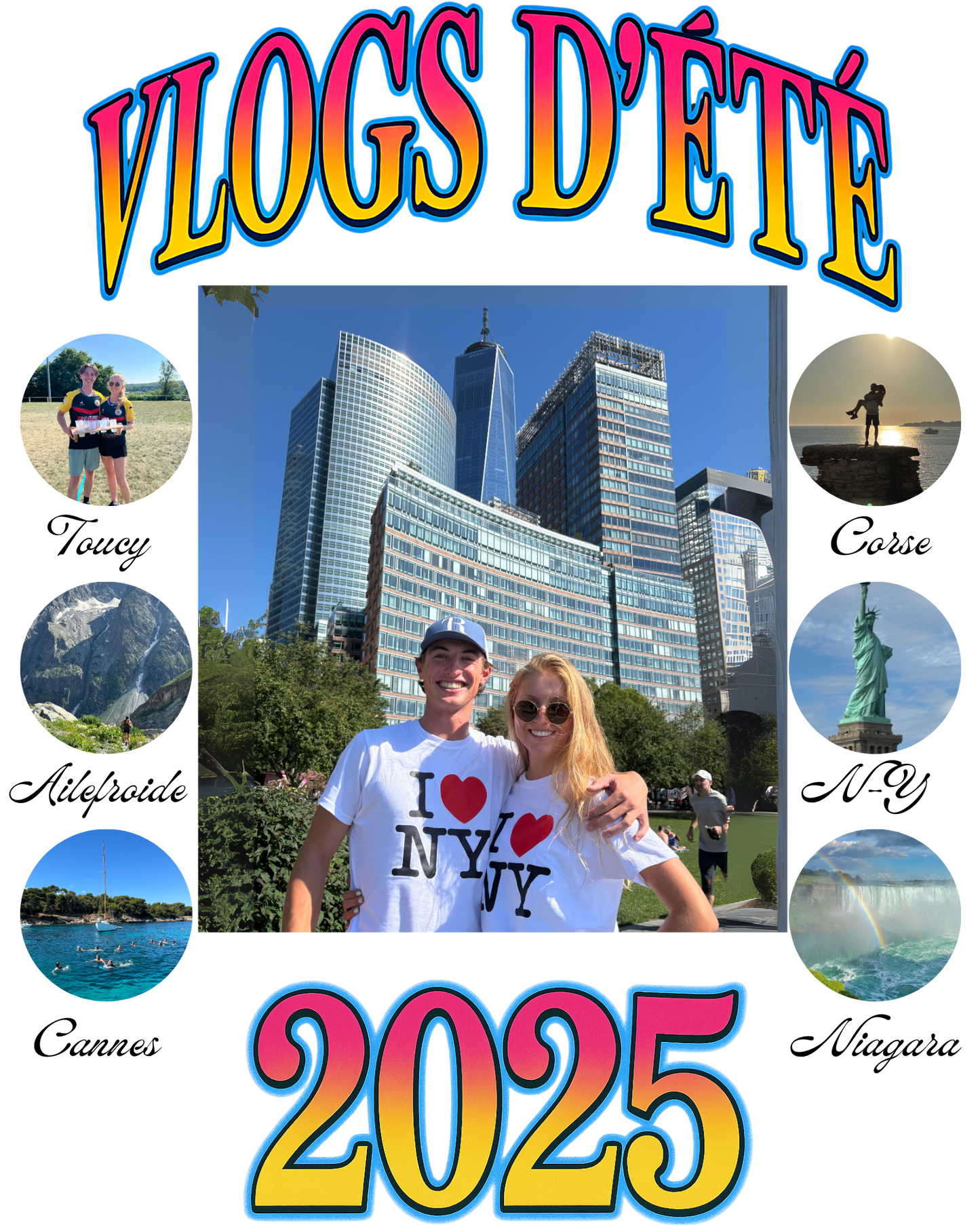 T-Shirt Vlog d'Août personnalisable - Lena Situations