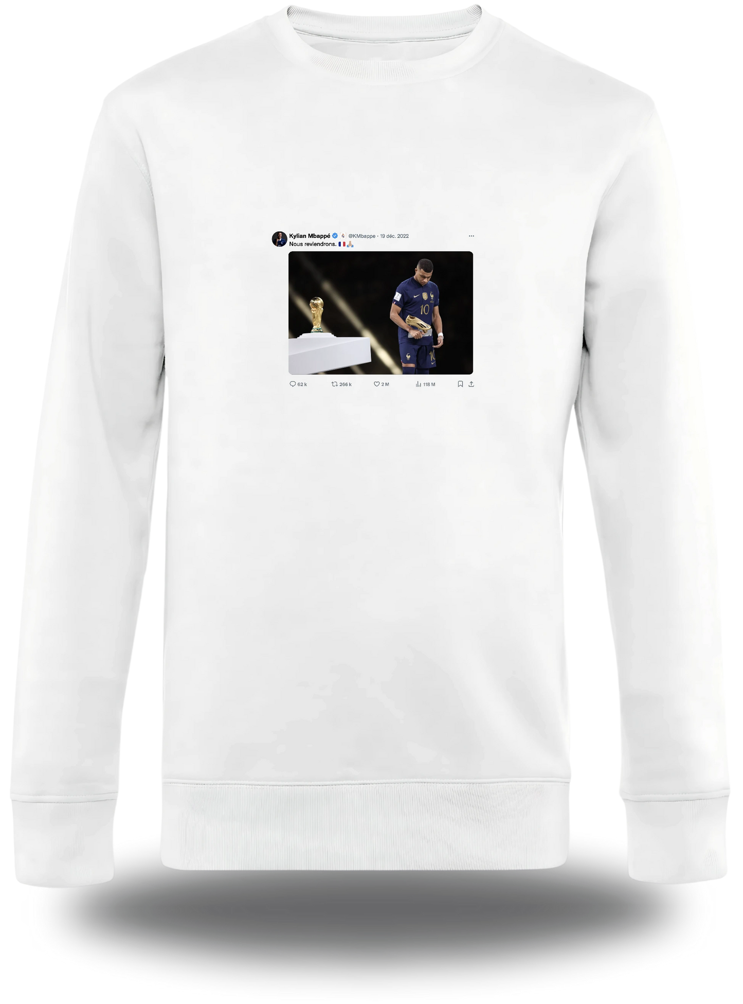 T-shirt Mbappé Tweet "Nous reviendrons"