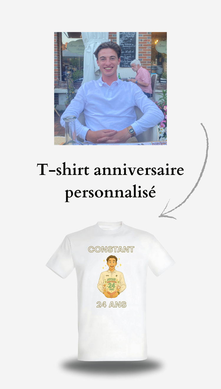 t-shirt personnalisé anniversaire
