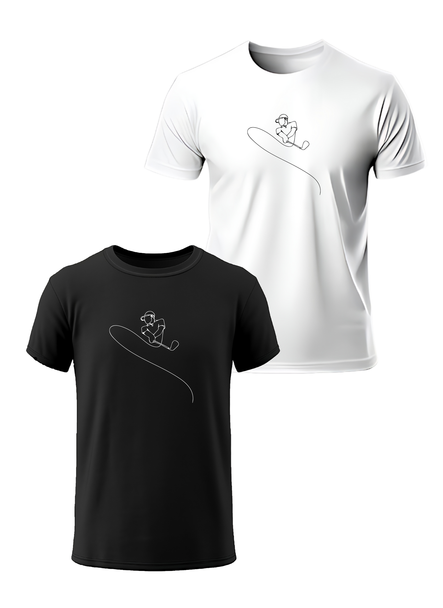 Camiseta de golf de diseño minimalista