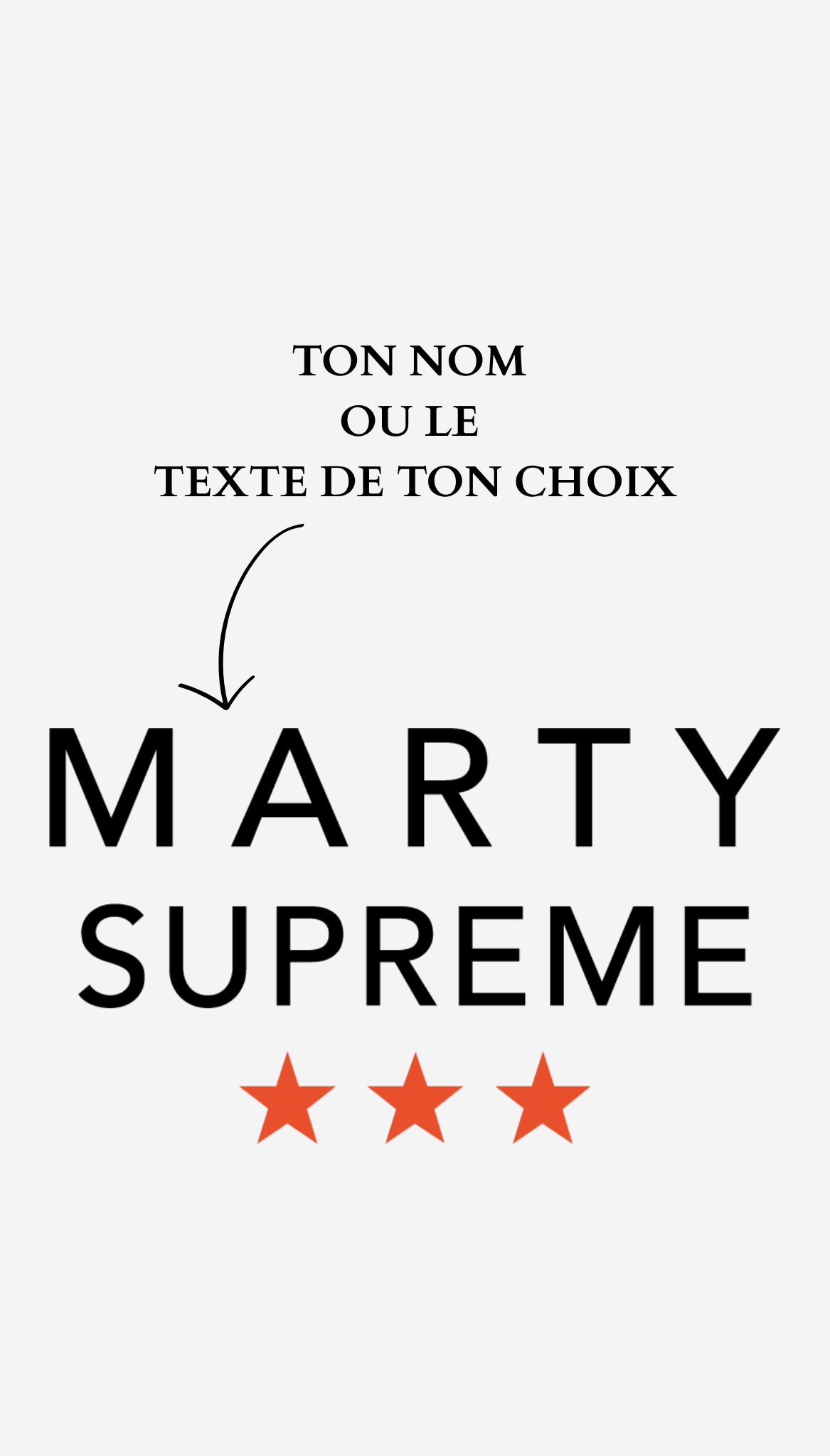 Sweatshirt Marty Supreme personnalisé