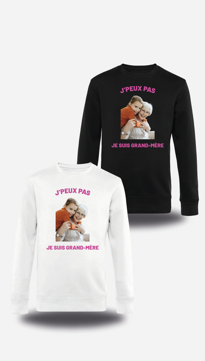 Sweatshirt Grand-Mère personnalisé - J'peux pas je suis grand-mère