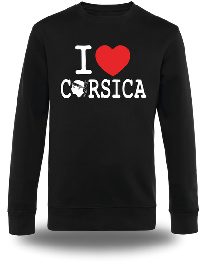 Sweatshirt I Love Corsica Tête de Maure