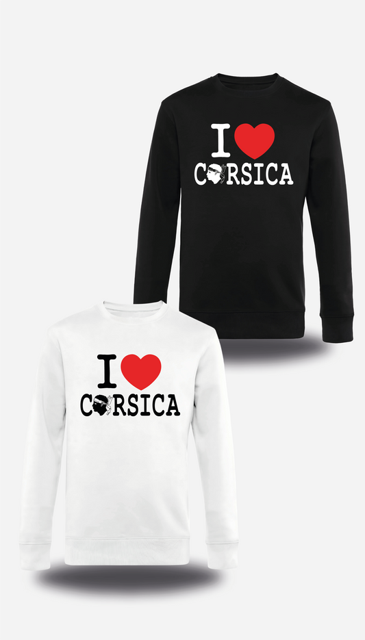 Sweatshirt I Love Corsica Tête de Maure
