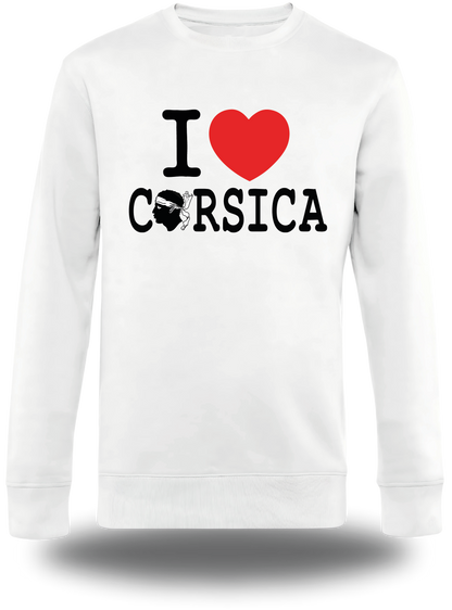 Sweatshirt I Love Corsica Tête de Maure