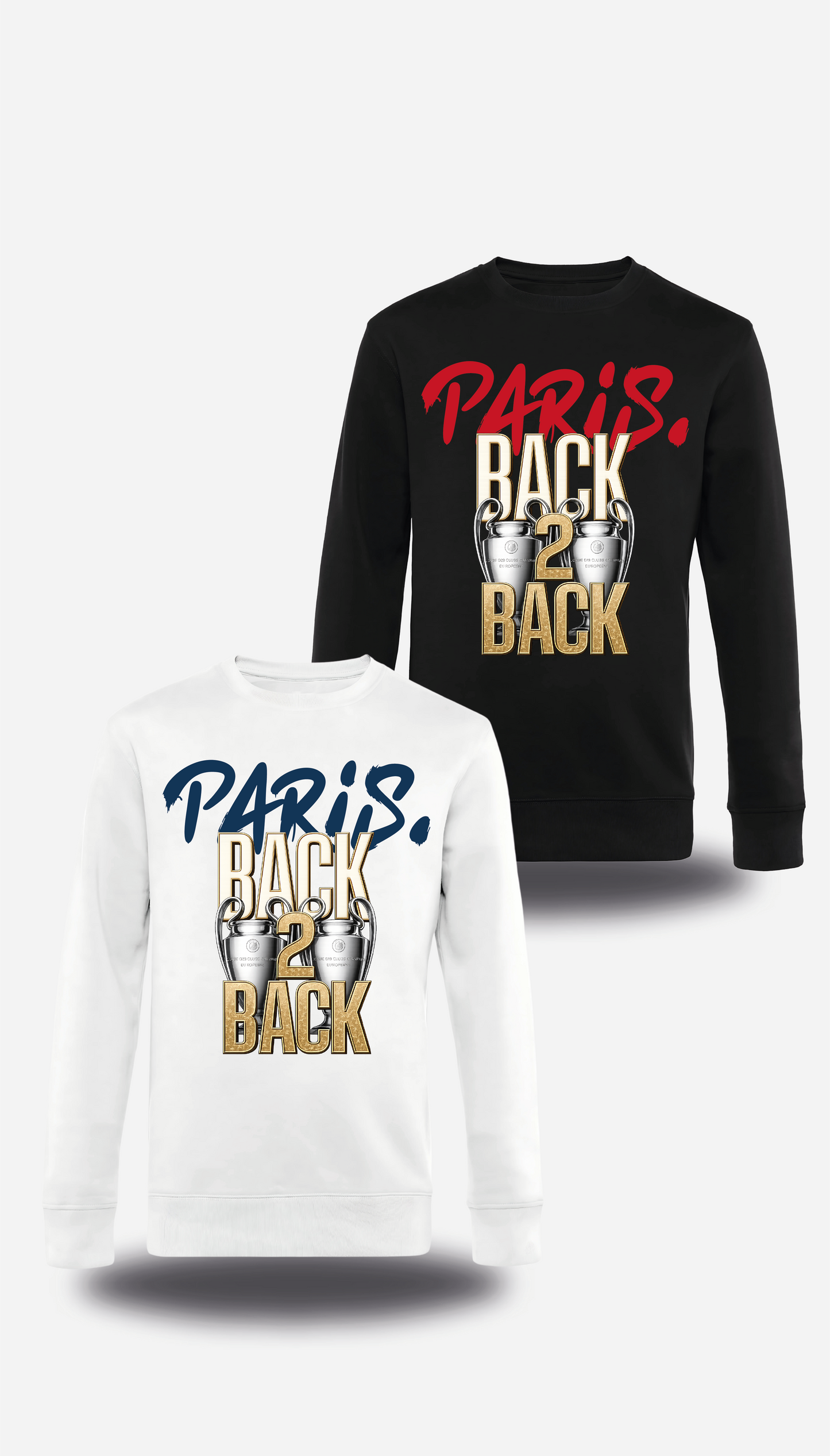 Sweatshirt PSG Back 2 Back Champions d'Europe
