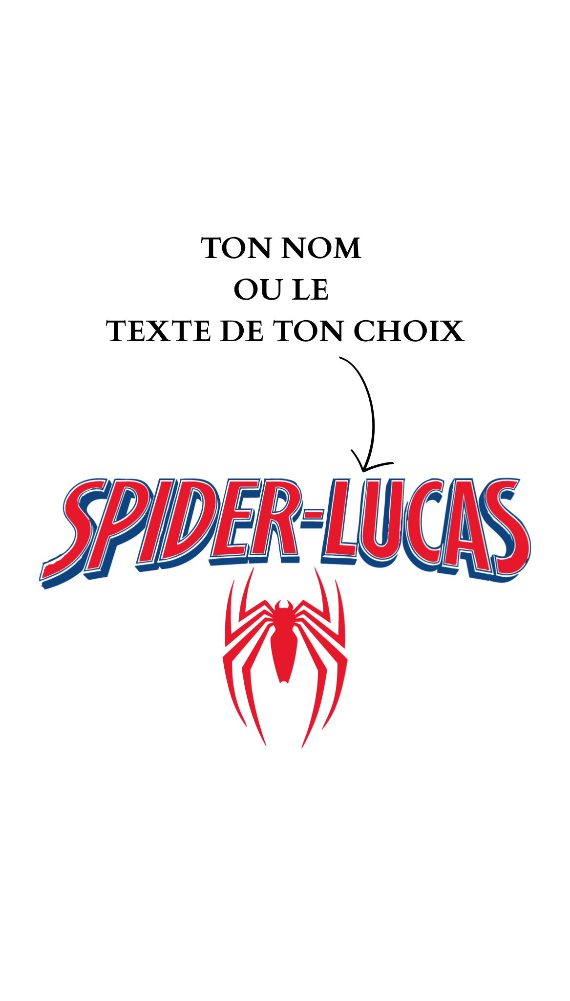 T-shirt Spider-Man personnalisé