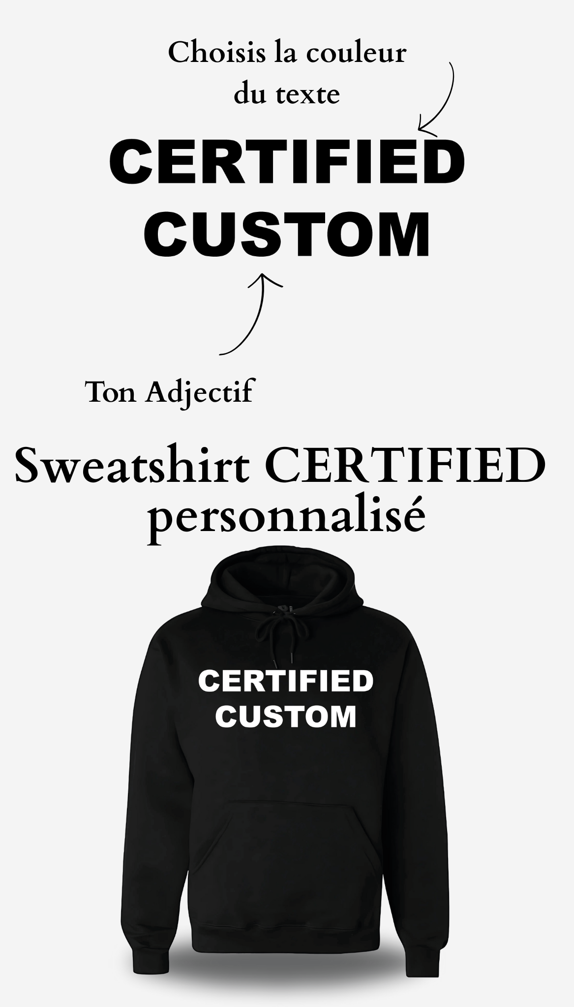 Sweatshirt Certified personnalisé