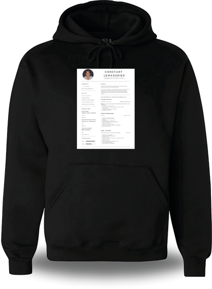 Sweatshirt CV personnalisé - Cherche 1 Alternance
