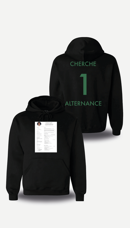 Sweatshirt CV personnalisé - Cherche 1 Alternance