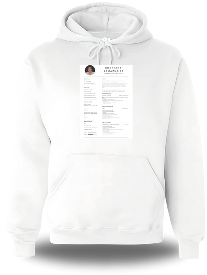 Sweatshirt CV personnalisé - Cherche 1 Alternance