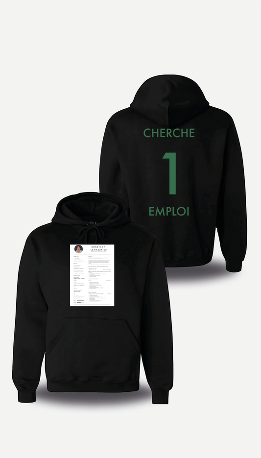 Sweatshirt CV personnalisé - Cherche 1 Emploi