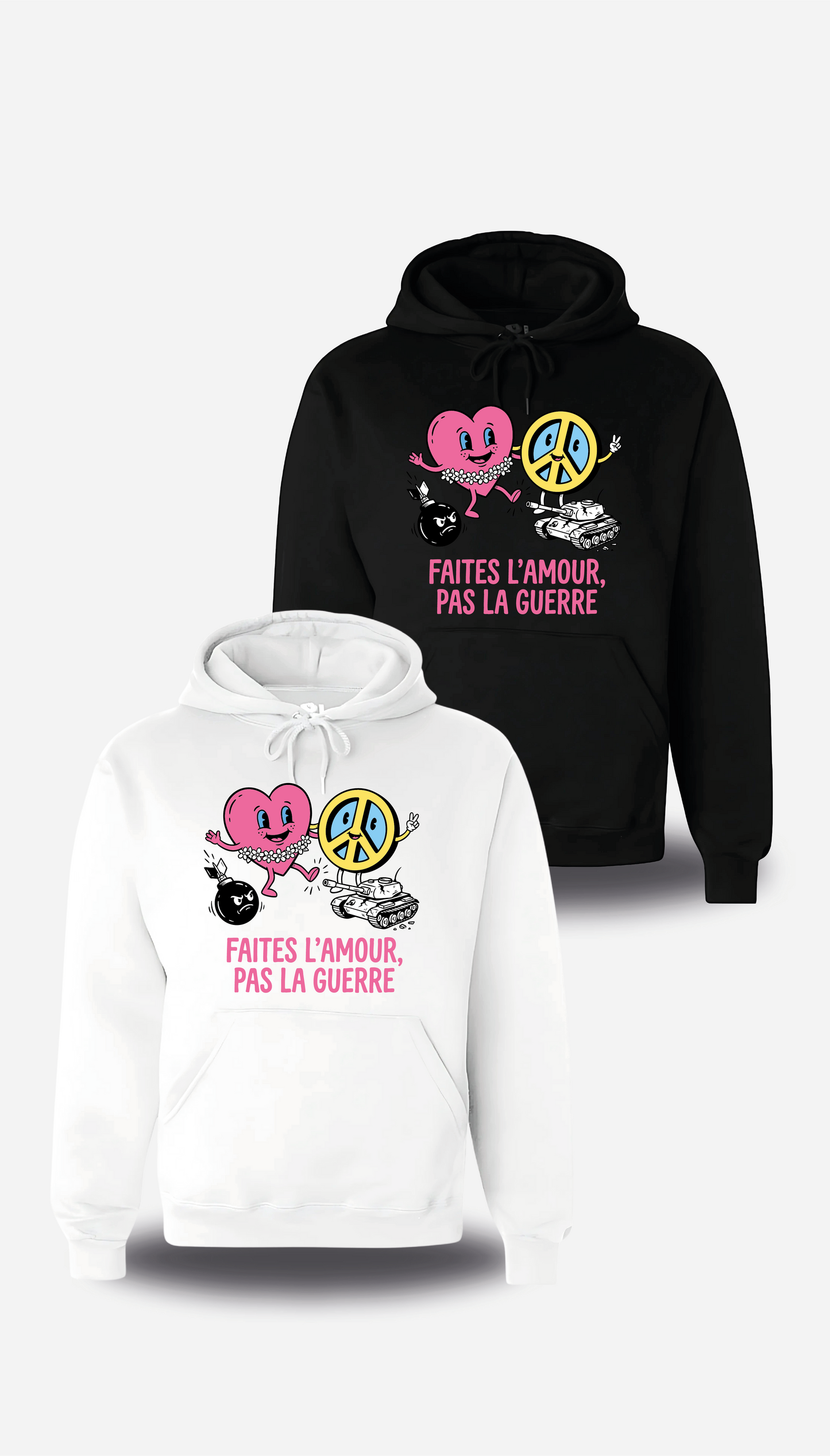 Sweatshirt Faites l'Amour pas la Guerre