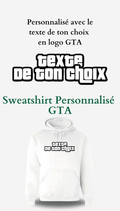 Sweatshirt logo GTA personnalise - Grand Theft Auto