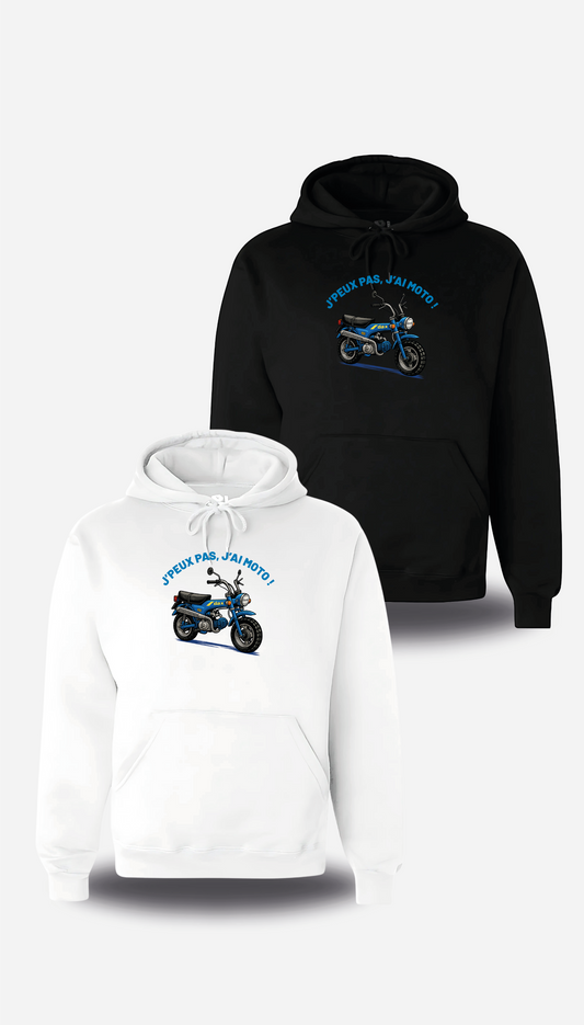 Sweatshirt J'peux pas, j'ai moto personnalisé