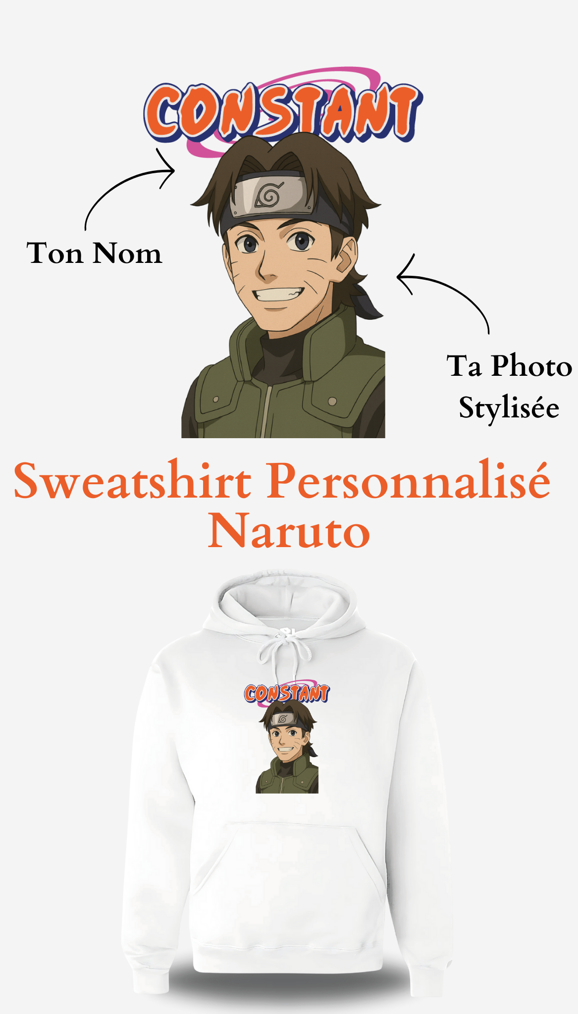Sweatshirt Naruto personnalise