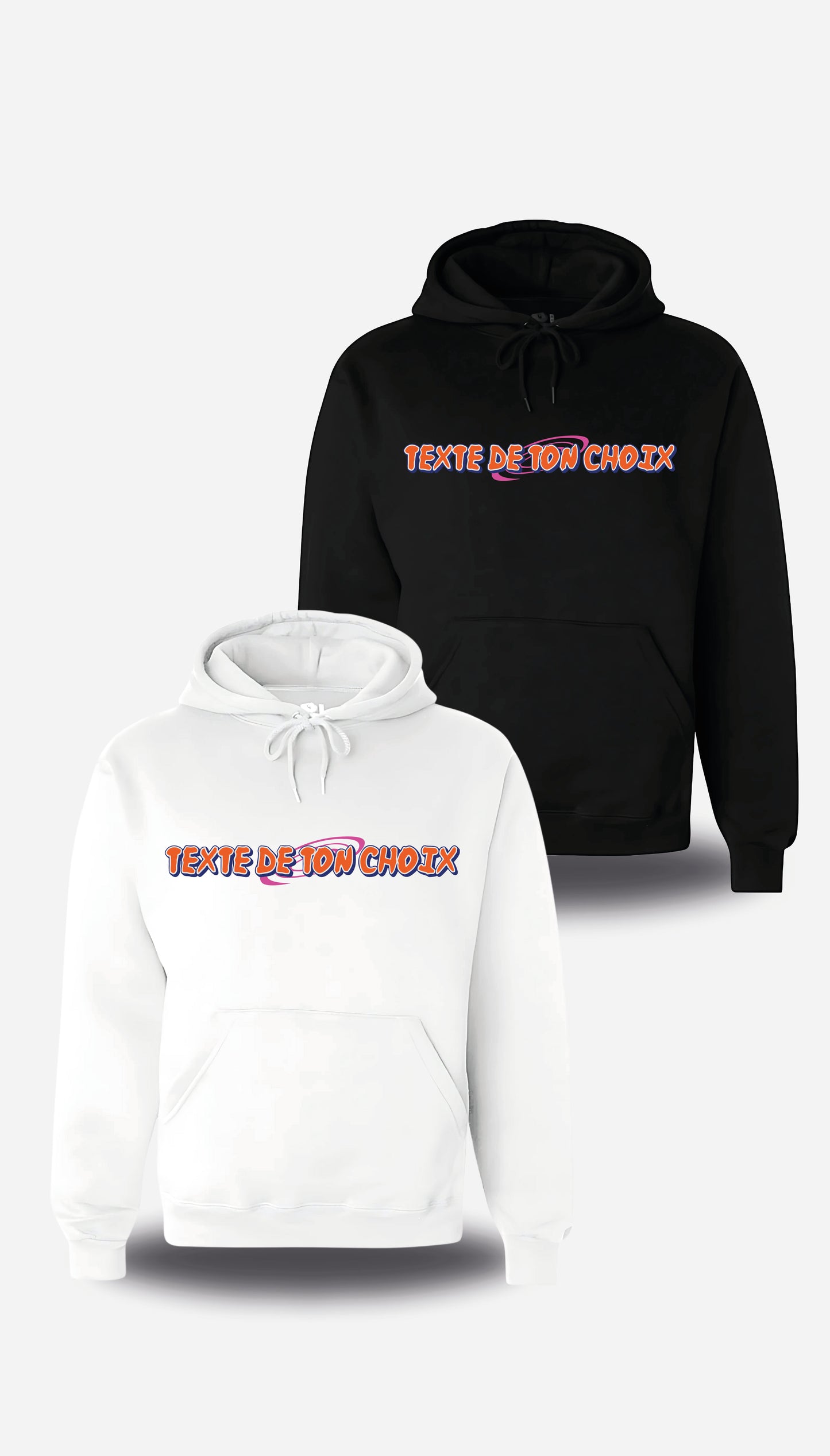 Sweatshirt personnalise Naruto - personnalisation texte