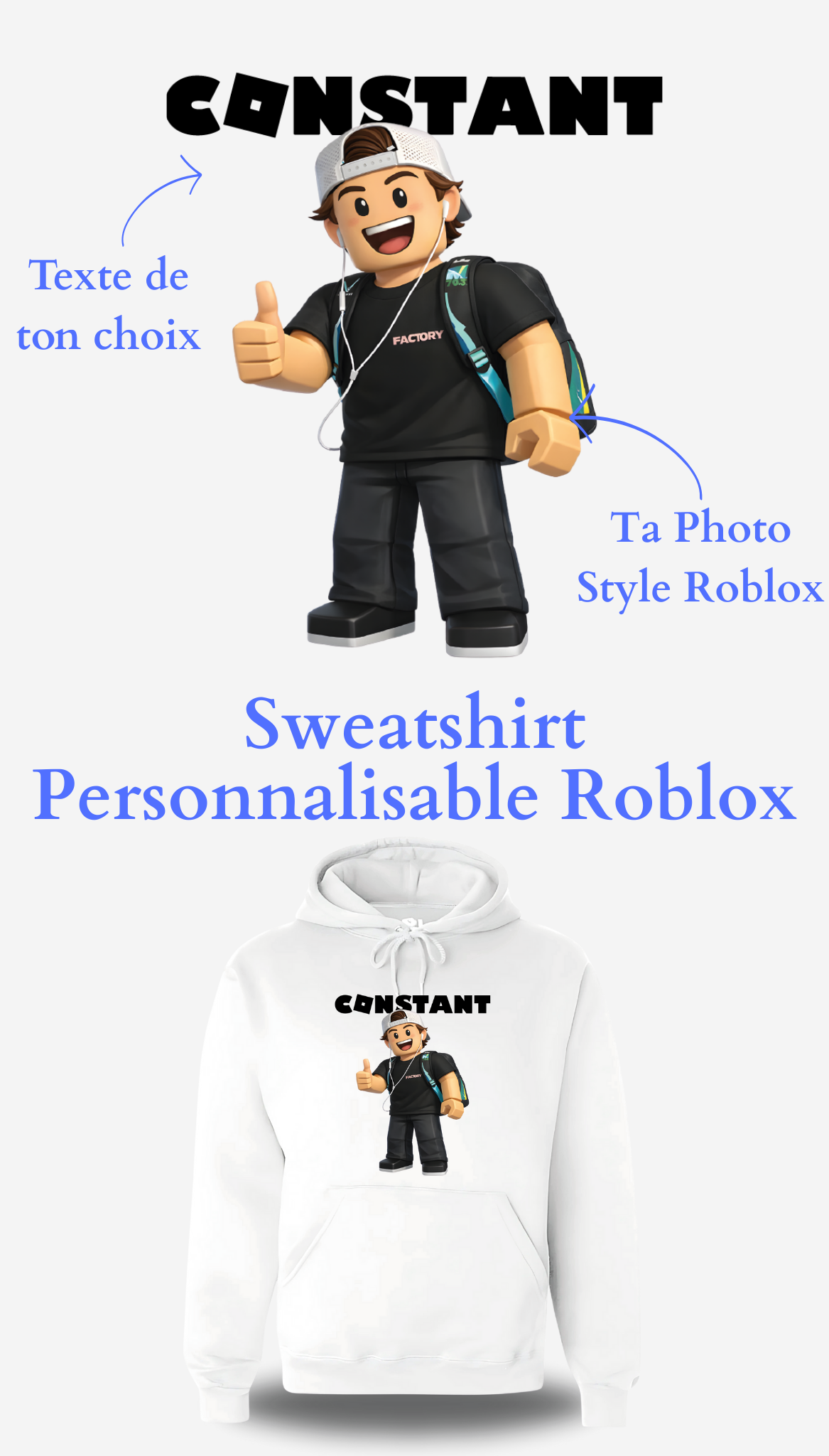 Sweathirt Roblox personnalisable