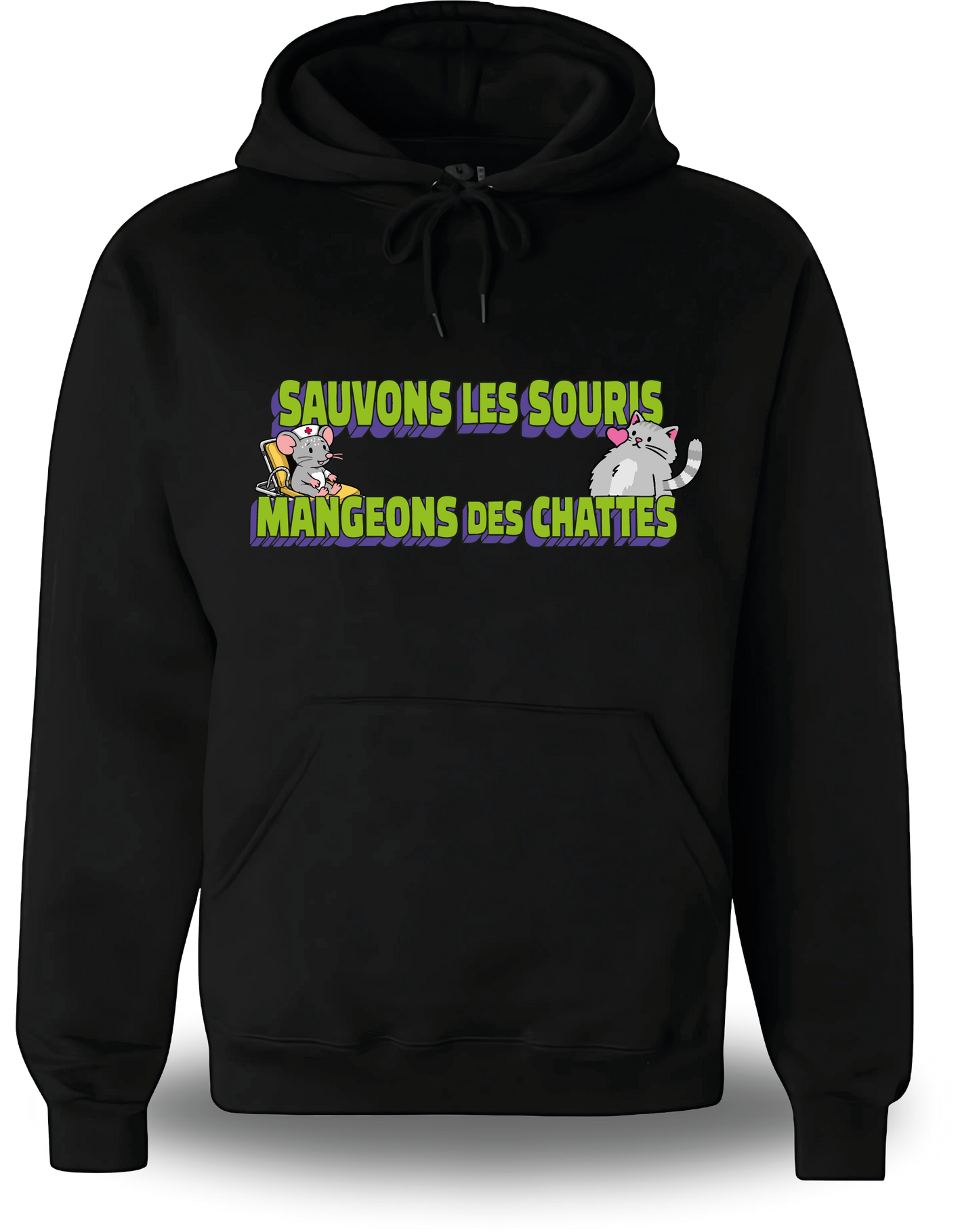 Sweatshirt Sauvons les Souris, Mangeons des Chattes
