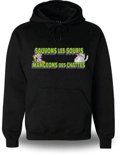 Sweatshirt Sauvons les Souris, Mangeons des Chattes