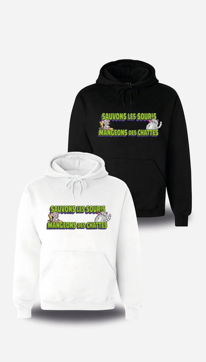 Sweatshirt Sauvons les Souris, Mangeons des Chattes