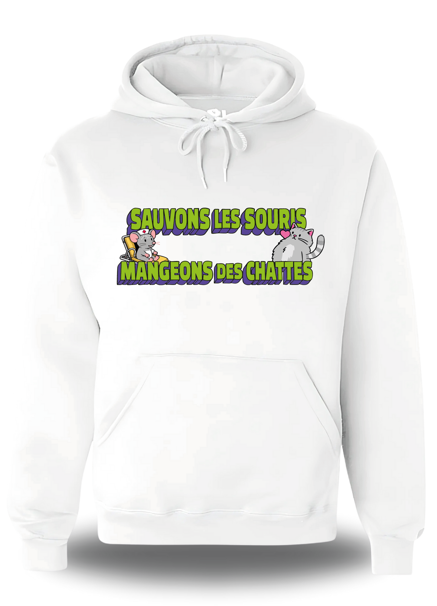 Sweatshirt Sauvons les Souris, Mangeons des Chattes