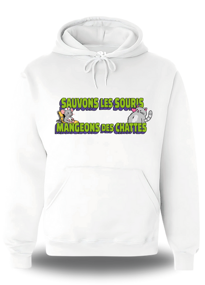 Sweatshirt Sauvons les Souris, Mangeons des Chattes