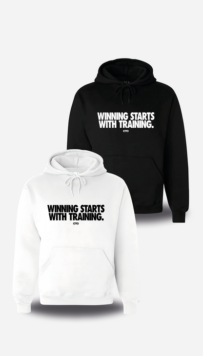 Sweatshirt Winning starts with Training