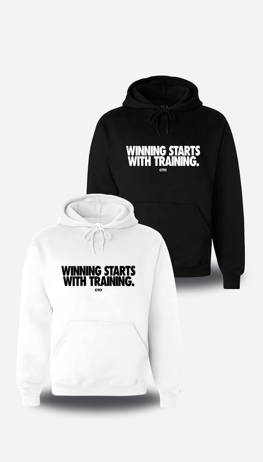 Sweatshirt Winning starts with Training