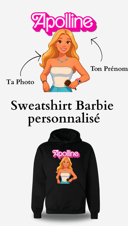 Sweatshirt Barbie personnalise