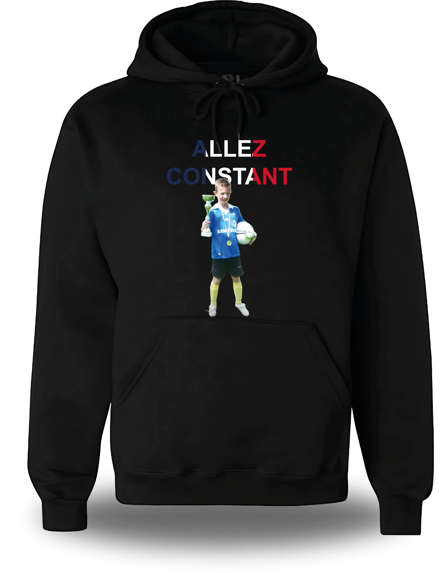 Sweatshirt Fan personnalisable photo + texte "allez (nom de ton choix)"