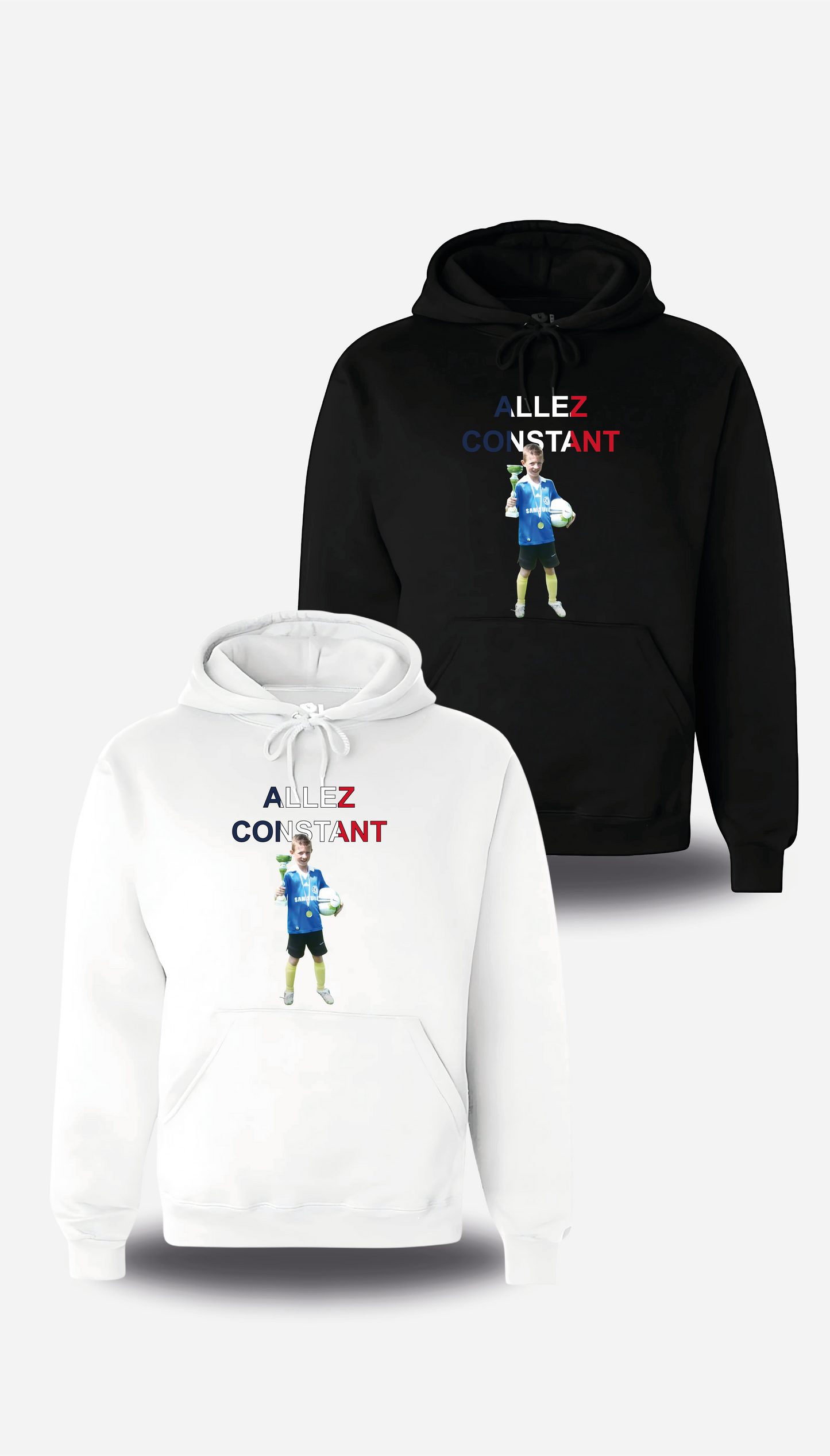 Sweatshirt Fan personnalisable photo + texte "allez (nom de ton choix)"