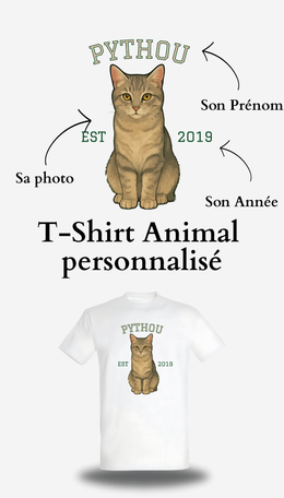 T-Shirt Animal personnalisé