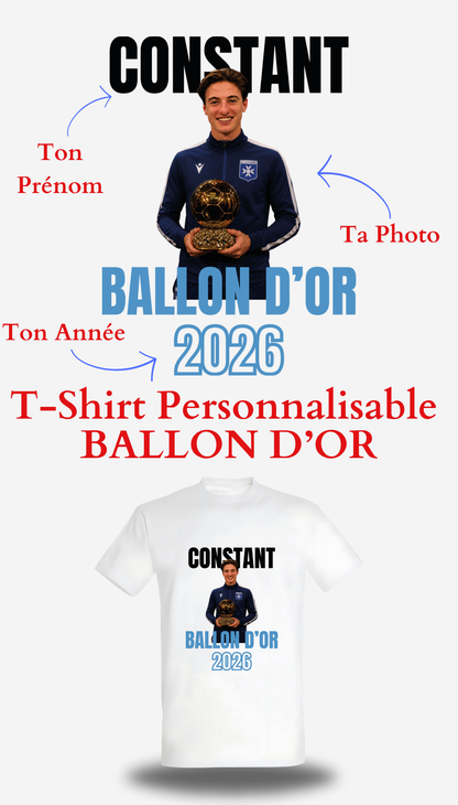 T-shirt Ballon d'Or personnalisable