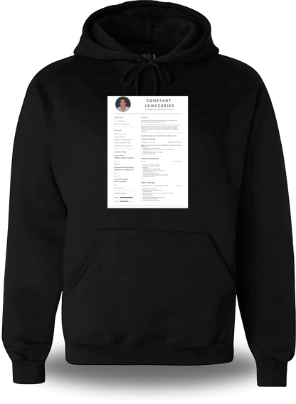 Sweatshirt CV personnalisé - Cherche 1 Emploi